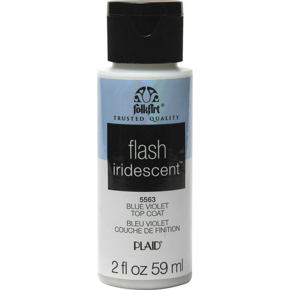 FolkArt Flash Iridescent Top Coat 2oz-Blue Violet