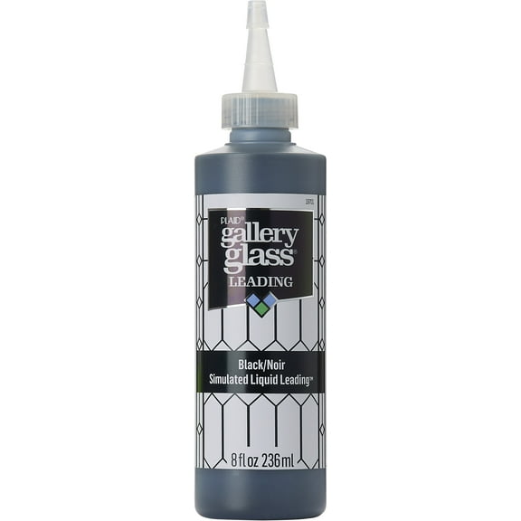 FolkArt Gallery Glass Liquid Lead 8oz-Black