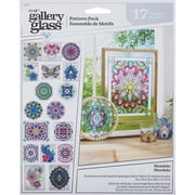 FolkArt Gallery Glass Pattern Set 3/Pkg-Mandala