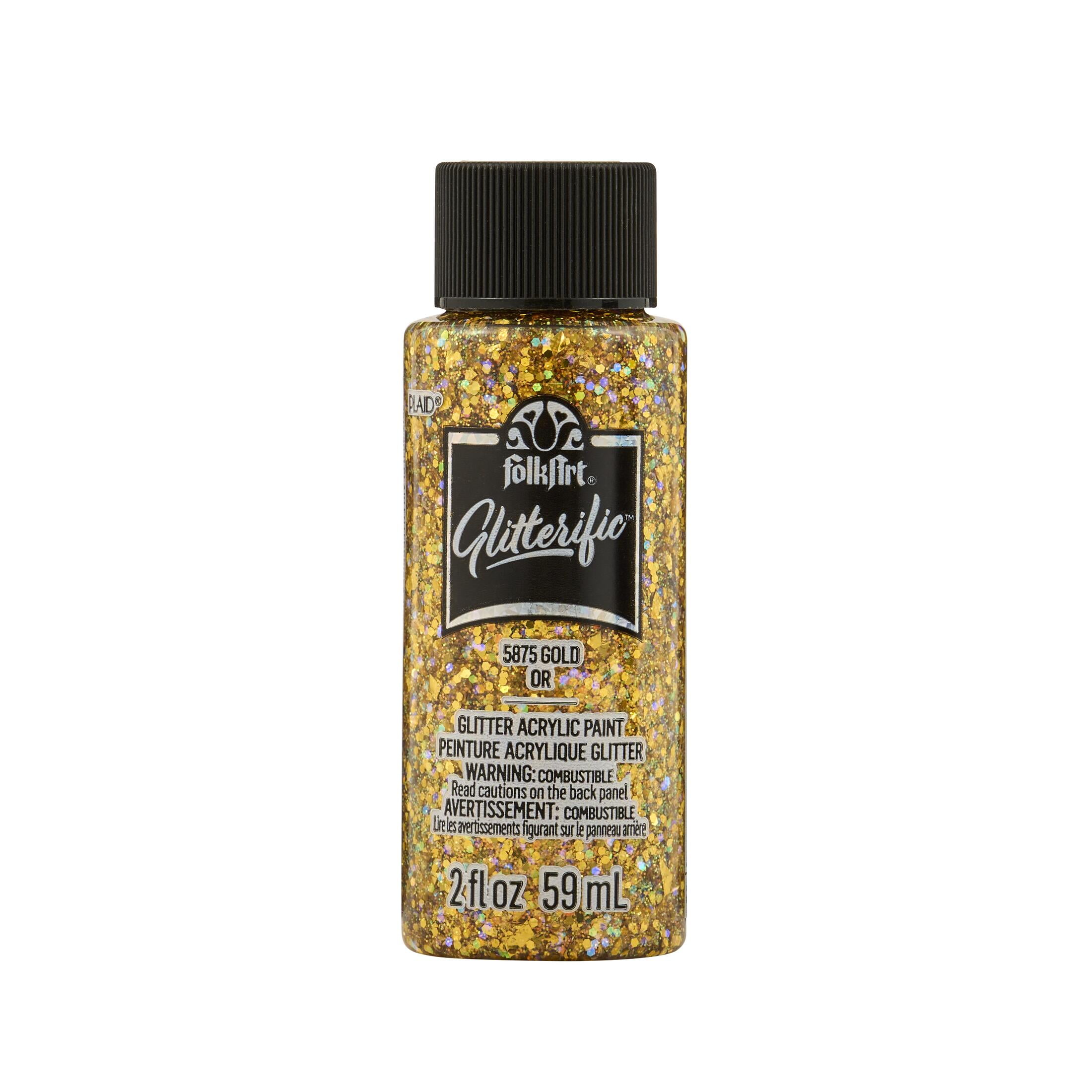 FolkArt 5875E Glitterific Acrylic Craft Paint, Glitter Finish