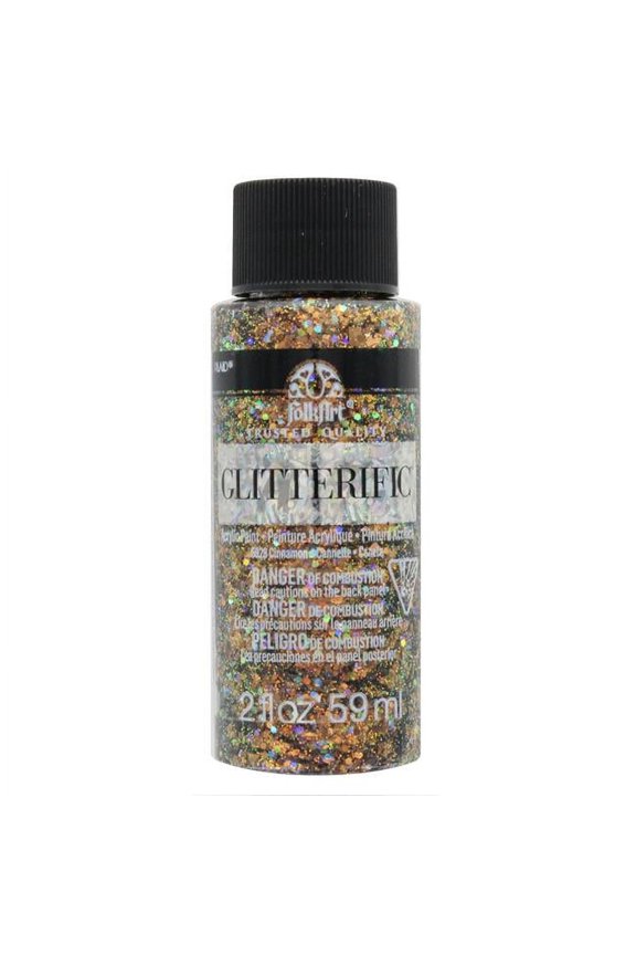 FolkArt Glitterific Acrylic Paint - Cinnamon, 2 oz