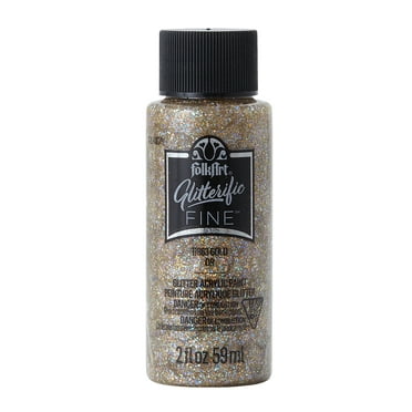 FolkArt Glitterific Fine Acrylic Craft Paint, Gold, 2 fl oz