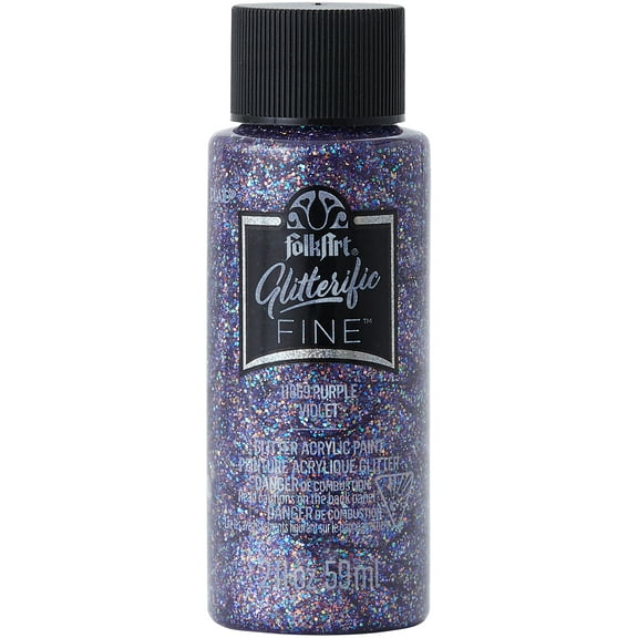 FolkArt Glitterific Fine Glitter Paint 2oz-Purple