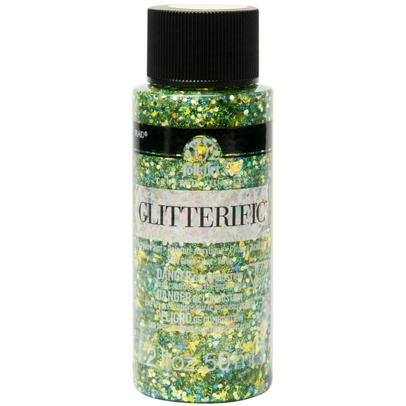 FolkArt Glitterific Glitter Paint 2oz-Green
