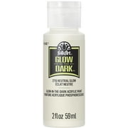 FolkArt Glow-in-the-Dark Acrylic Craft Paint, Matte Finish, Neutral, 2 fl oz