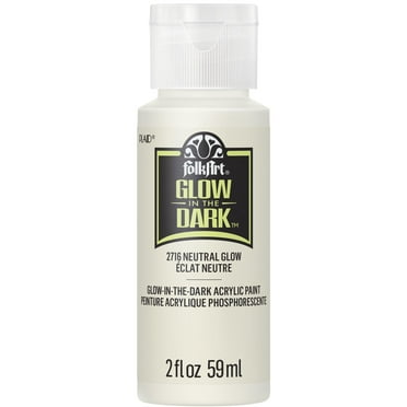 FolkArt Glow-in-the-Dark Acrylic Craft Paint, Matte Finish, Neutral, 2 fl oz