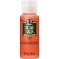 thumbnail image 1 of FolkArt Glow-in-the-Dark Acrylic Craft Paint, Matte Finish, Red, 2 fl oz, 1 of 13