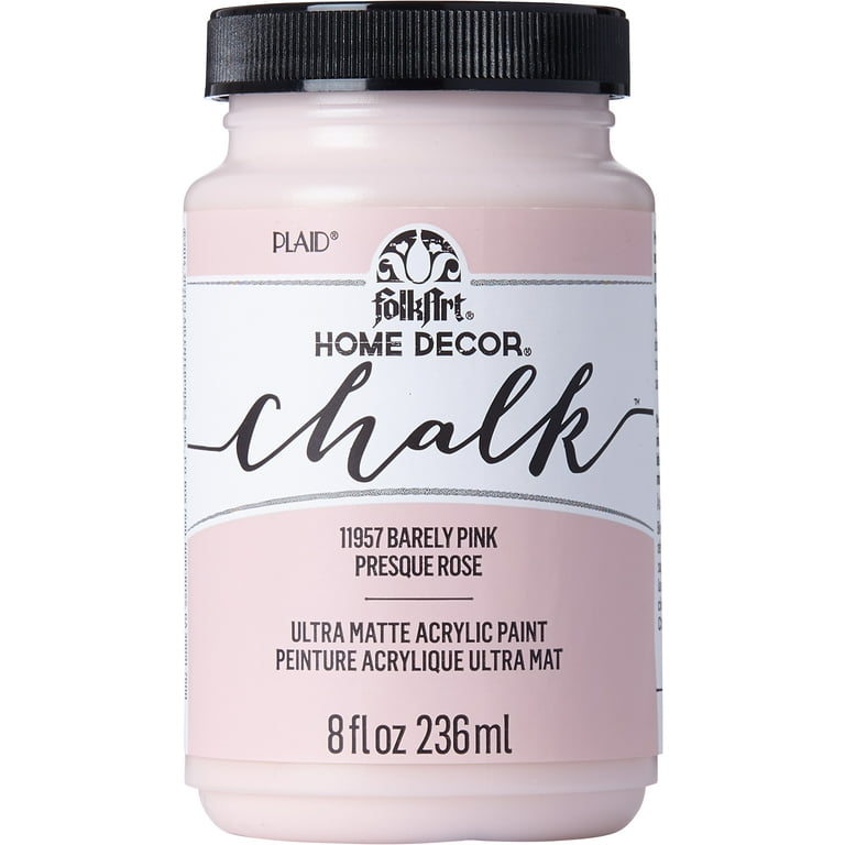 FolkArt Assorted Home Décor, 2 fl oz Acrylic Chalk Paint for Easy to Apply DIY Crafts, Art Supplies with An Ultra Matte Finish, Pink