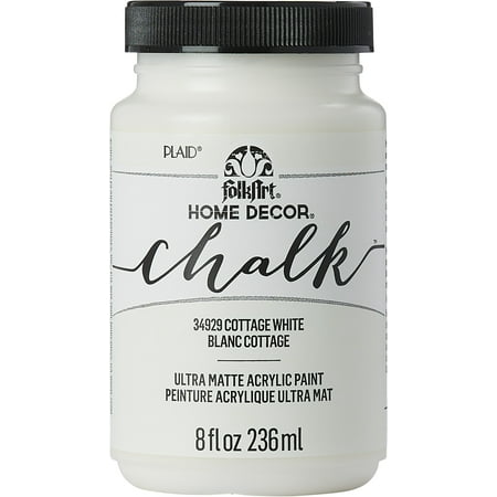 FolkArt Home Décor Chalk Acrylic Craft Paint, Cottage White, Ultra Matte Finish, 8 fl oz