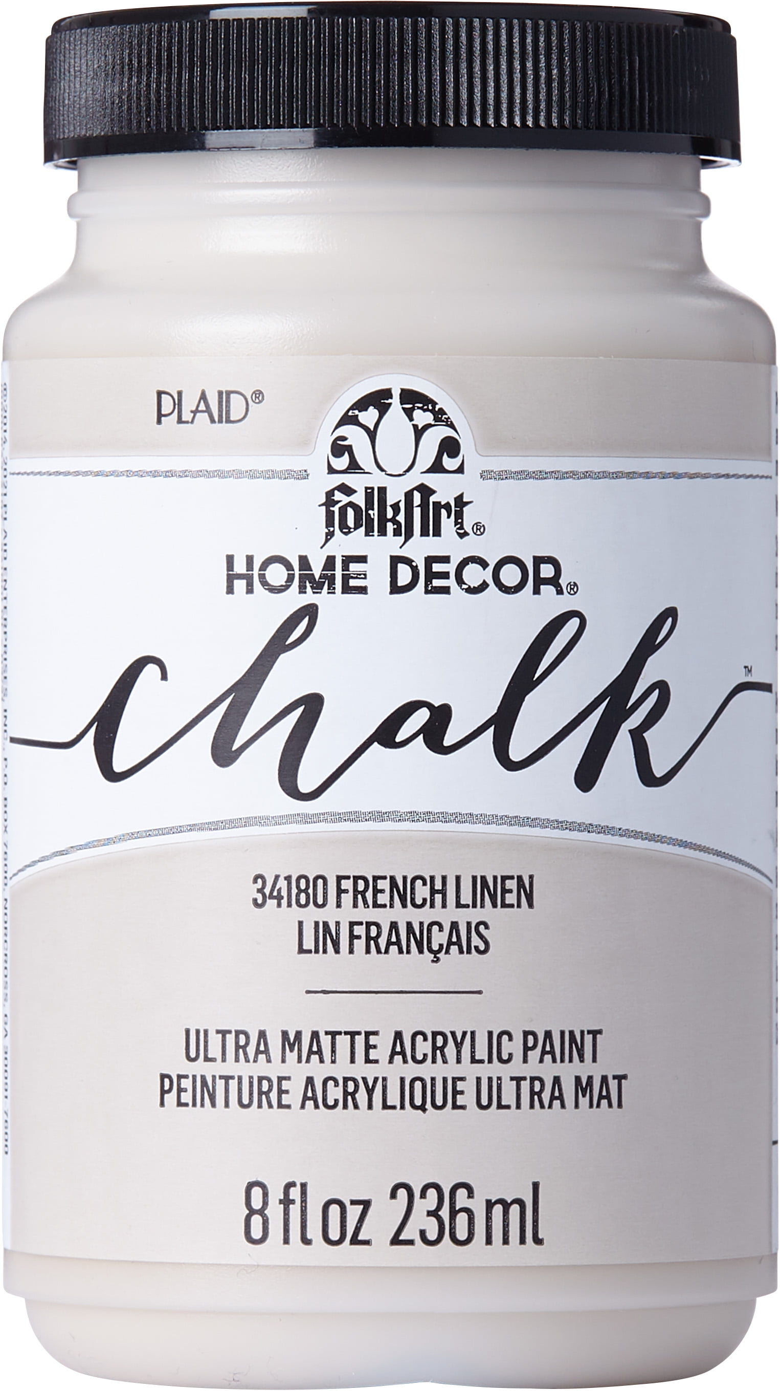 FolkArt Home Décor Chalk Acrylic Craft Paint, French Linen, Ultra Matte