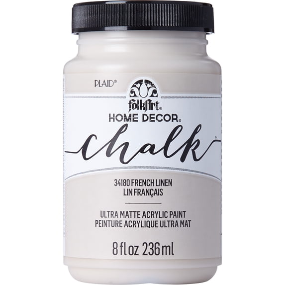 FolkArt Home Décor Chalk Acrylic Craft Paint, French Linen, Ultra Matte Finish, 8 fl oz