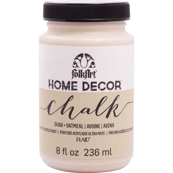 FolkArt Home Décor Chalk Acrylic Craft Paint, Oatmeal, Ultra Matte Finish, 8 fl oz