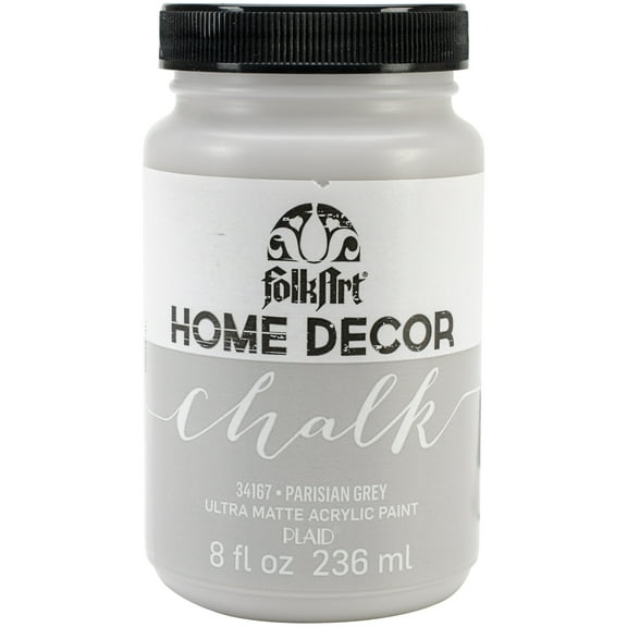 FolkArt Home Décor Chalk Acrylic Craft Paint, Parisian Grey, Ultra Matte Finish, 8 fl oz