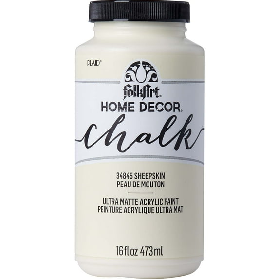 FolkArt Home Décor Chalk Acrylic Craft Paint, Sheepskin, Ultra Matte Finish, 16 fl oz