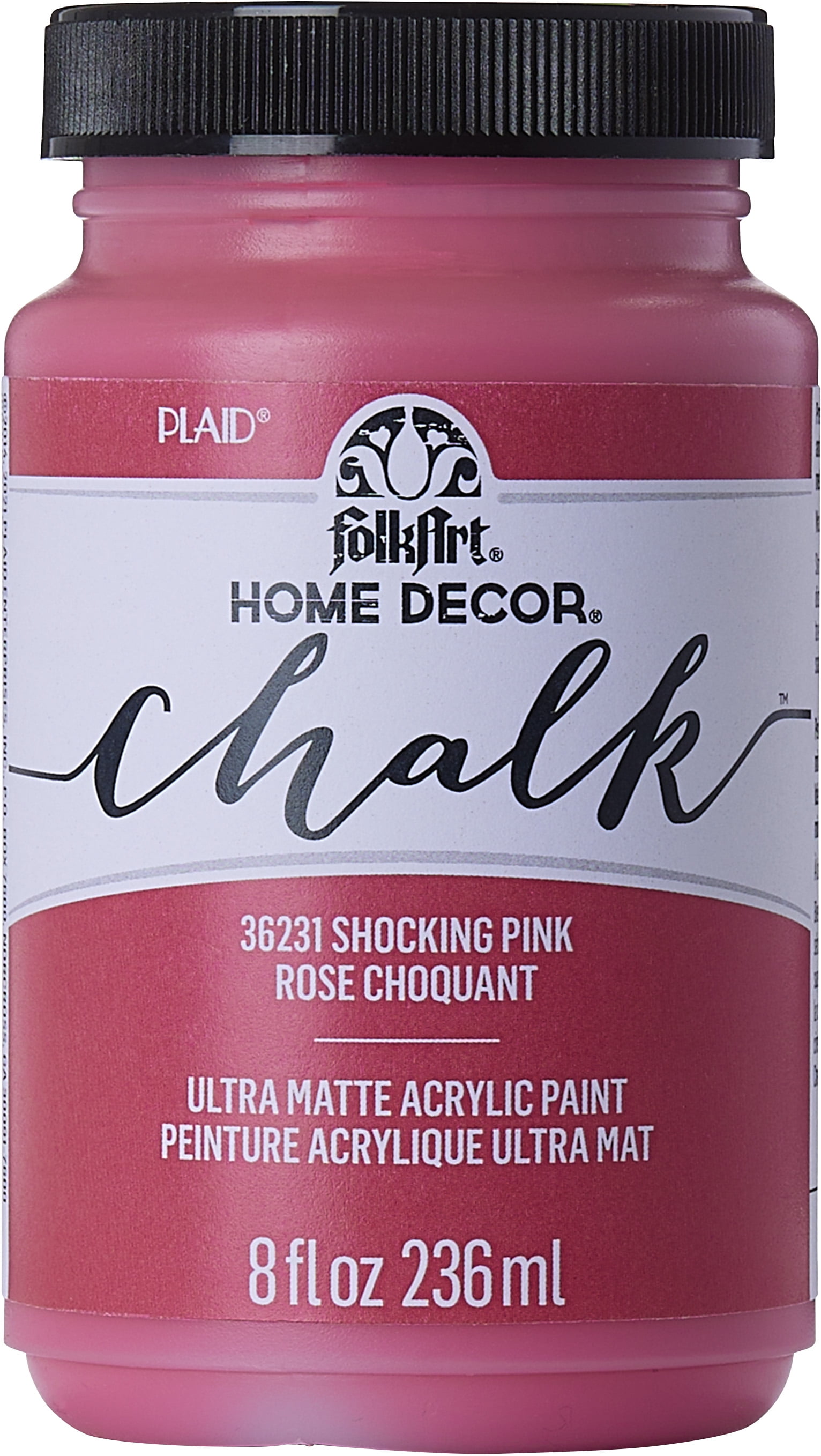 FolkArt Home Decor Chalk Paint, Size: 8 oz, Pink