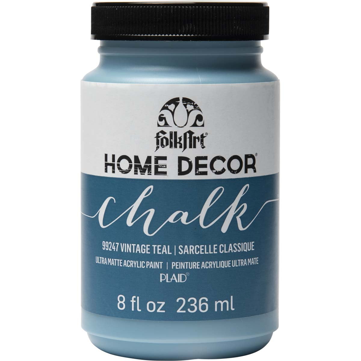 FolkArt Home Décor Chalk Acrylic Craft Paint, Vintage Teal, Ultra Matte Finish, 8 fl oz