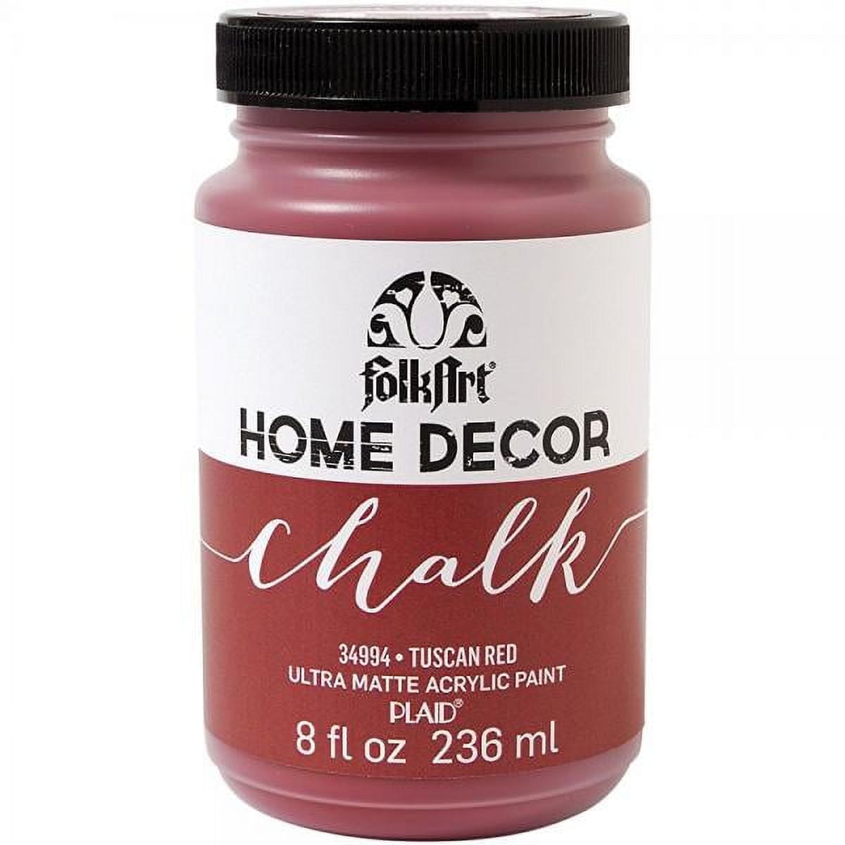 FolkArt Home Decor 8 Ounces Red Chalk Vintage Victorian Furniture & Craft Paint