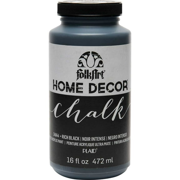 FolkArt Home Decor Chalk Paint 16 oz - Rich Black