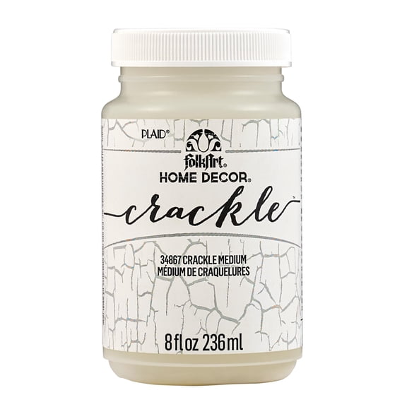 FolkArt Home Decor Crackle Art Paint Medium, 8 fl oz, Clear