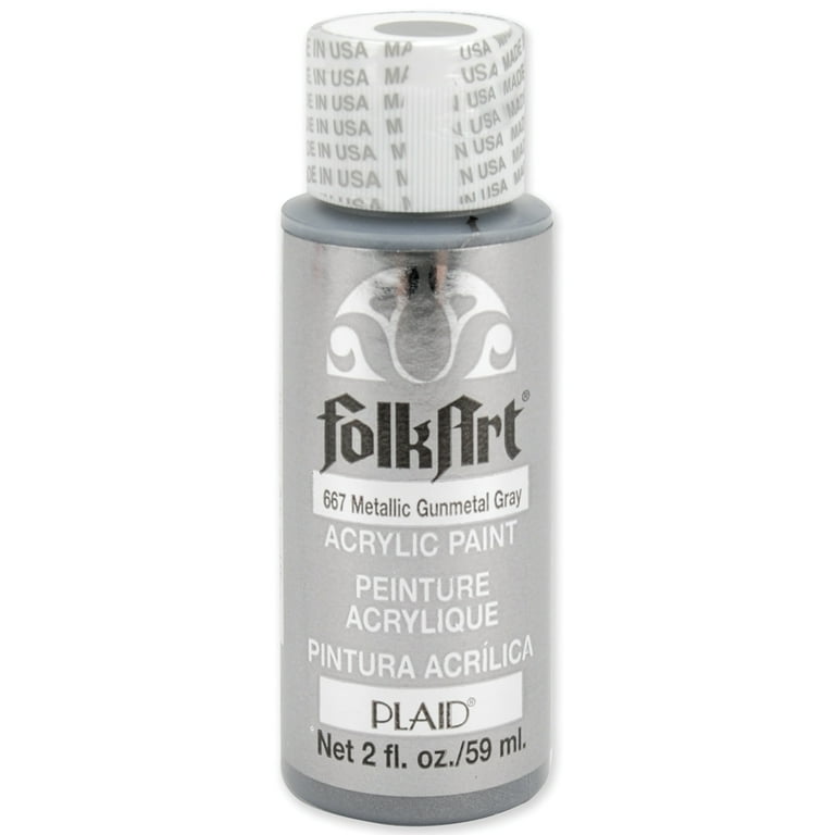 FolkArt Metallic Acrylic Paint in Assorted Colors 2 oz 506 Silver Anniversary
