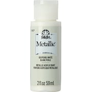 FolkArt Metallic Acrylic Craft Paint, Metallic Finish, Pearl White, 2 fl oz