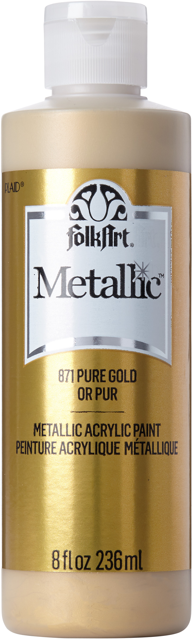 FolkArt Metallics - Paint - acrylic - pure gold - metallic - 8 fl.oz