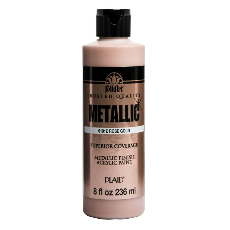 LM-Kreativ Metallika (mixed colours, 6x16,91 Fl oz)- metallic acrylic paint  - craft paint set - metallic acrylic paint sets - metallic shine effect