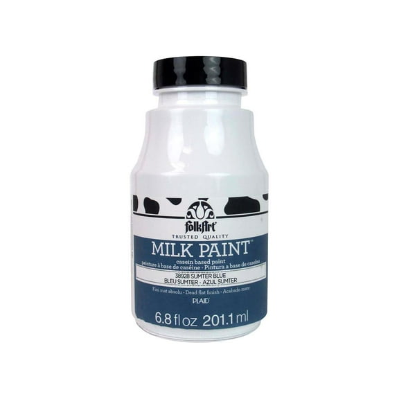 FolkArt Milk Paint, 6.8 fl oz, Sumter Blue, Flat Finish