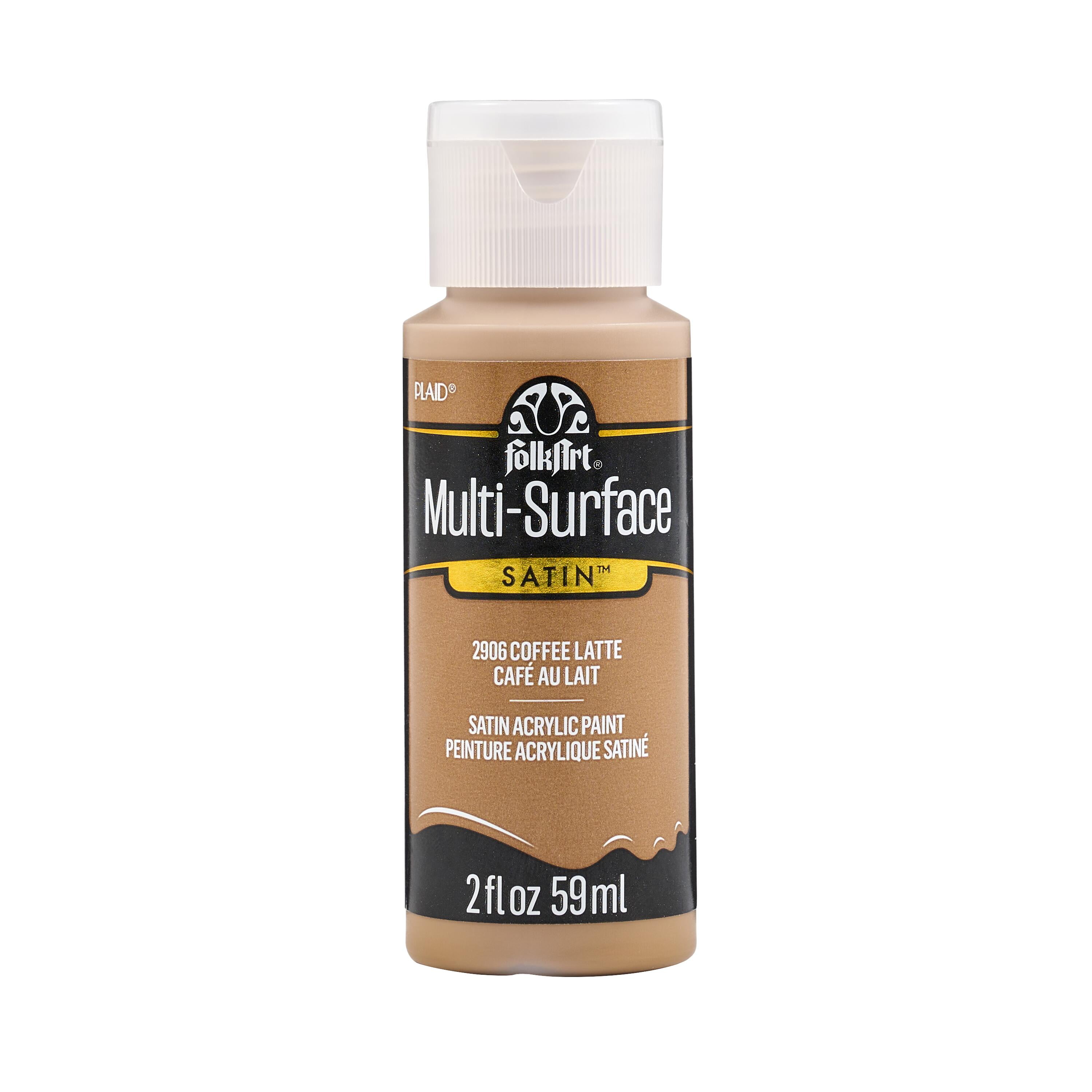 FolkArt Multi-Surface Acrylic Craft Paint Satin Finish Coffee