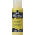 thumbnail image 1 of FolkArt Multi-Surface Acrylic Craft Paint, Satin Finish, Lemon Custard, 2 oz, 1 of 12