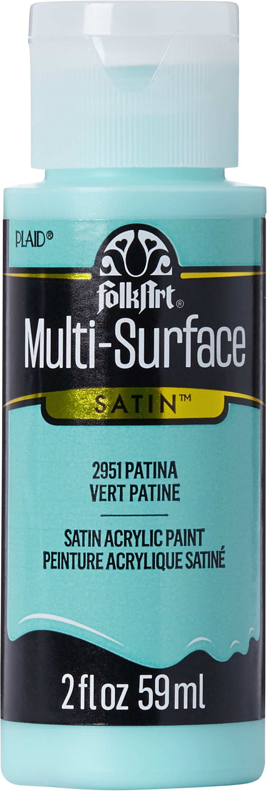 FolkArt Multi-Surface Acrylic Craft Paint, Satin Finish, Patina, 2 fl oz