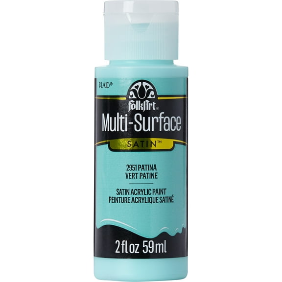FolkArt Multi-Surface Acrylic Craft Paint, Satin Finish, Patina, 2 fl oz