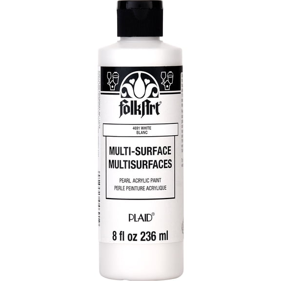 FolkArt Multi-Surface Acrylic Paint 8oz-Pearl White