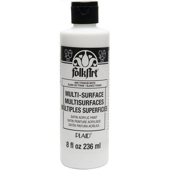 FolkArt Multi-Surface Acrylic Paint 8oz-Titanium White