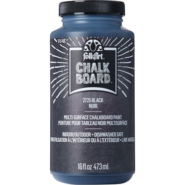 FolkArt Multi-Surface Chalk Paint, Matte Finish, Black, 16 fl oz