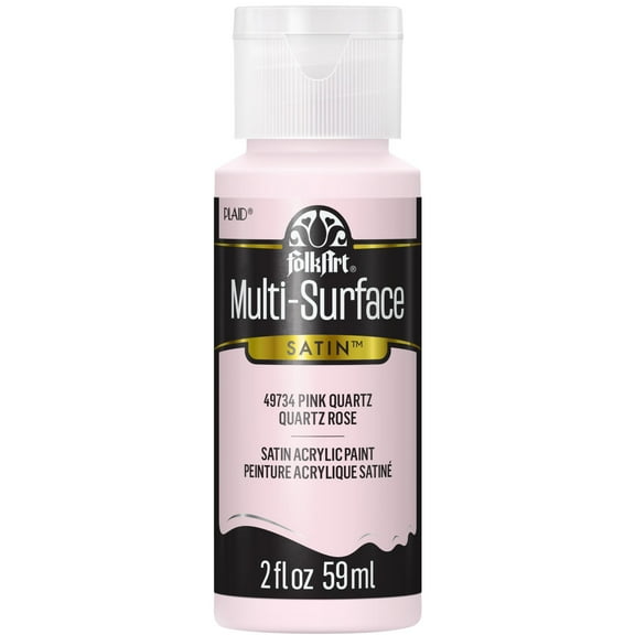 FolkArt Multi-Surface Satin Acrylic Paint 2oz-Pink Quartz