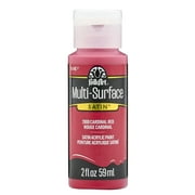 FolkArt Multi-Surface Acrylic Craft Paint, Satin Finish, Cardinal Red, 2 fl oz