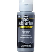 FolkArt Multi-Surface Acrylic Craft Paint, Satin Finish, Medium Gray, 2 fl oz