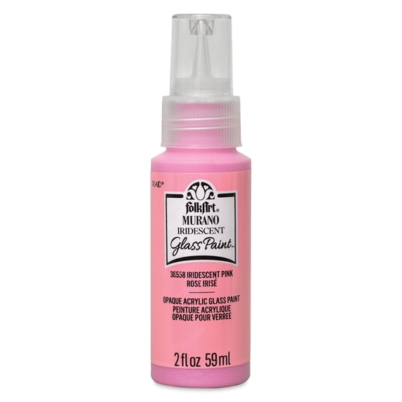 FolkArt Murano Glass Paint - Iridescent Pink, 2 oz