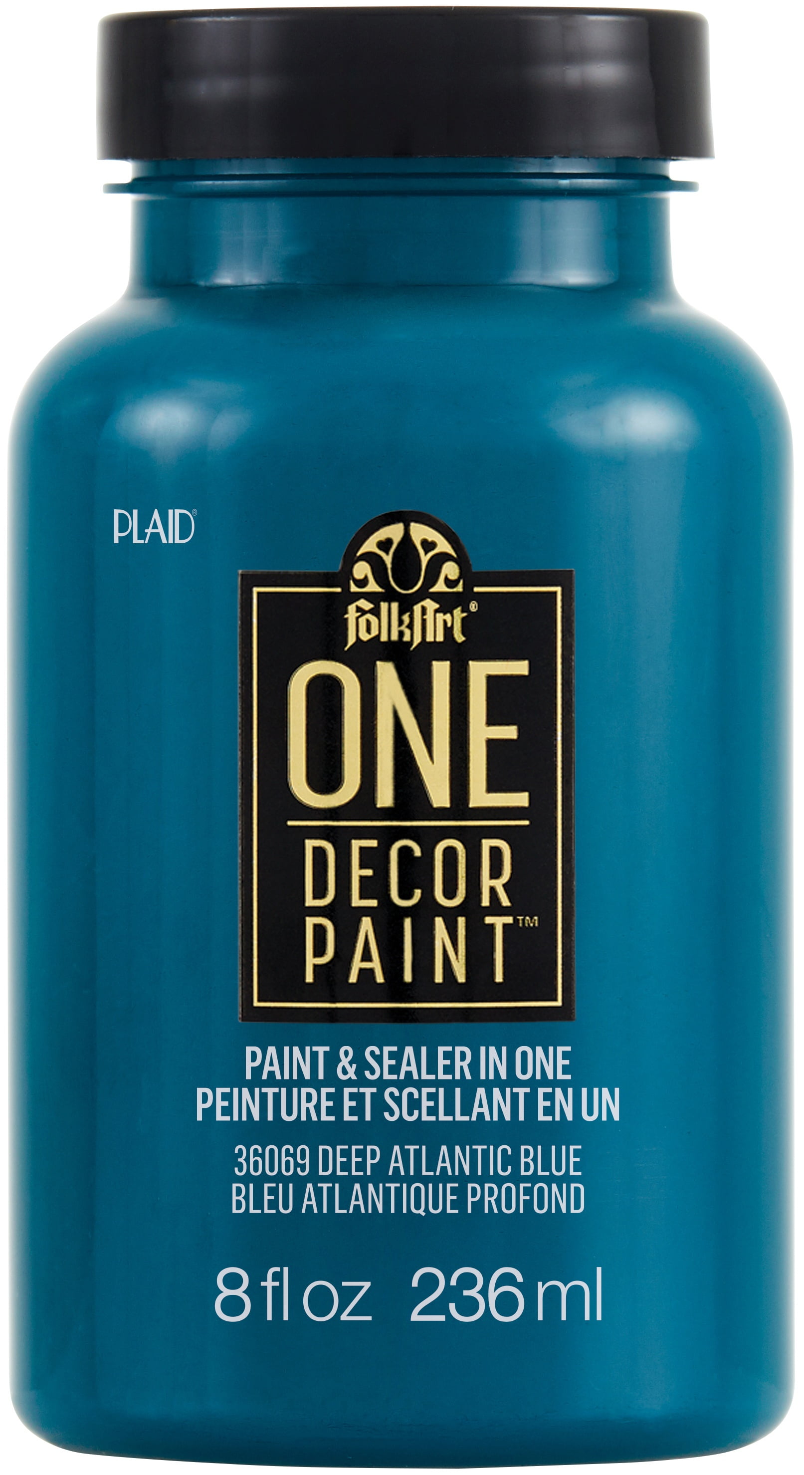 FolkArt ONE Decor Satin Paint 8oz-Deep Atlantic Blue - Walmart.com