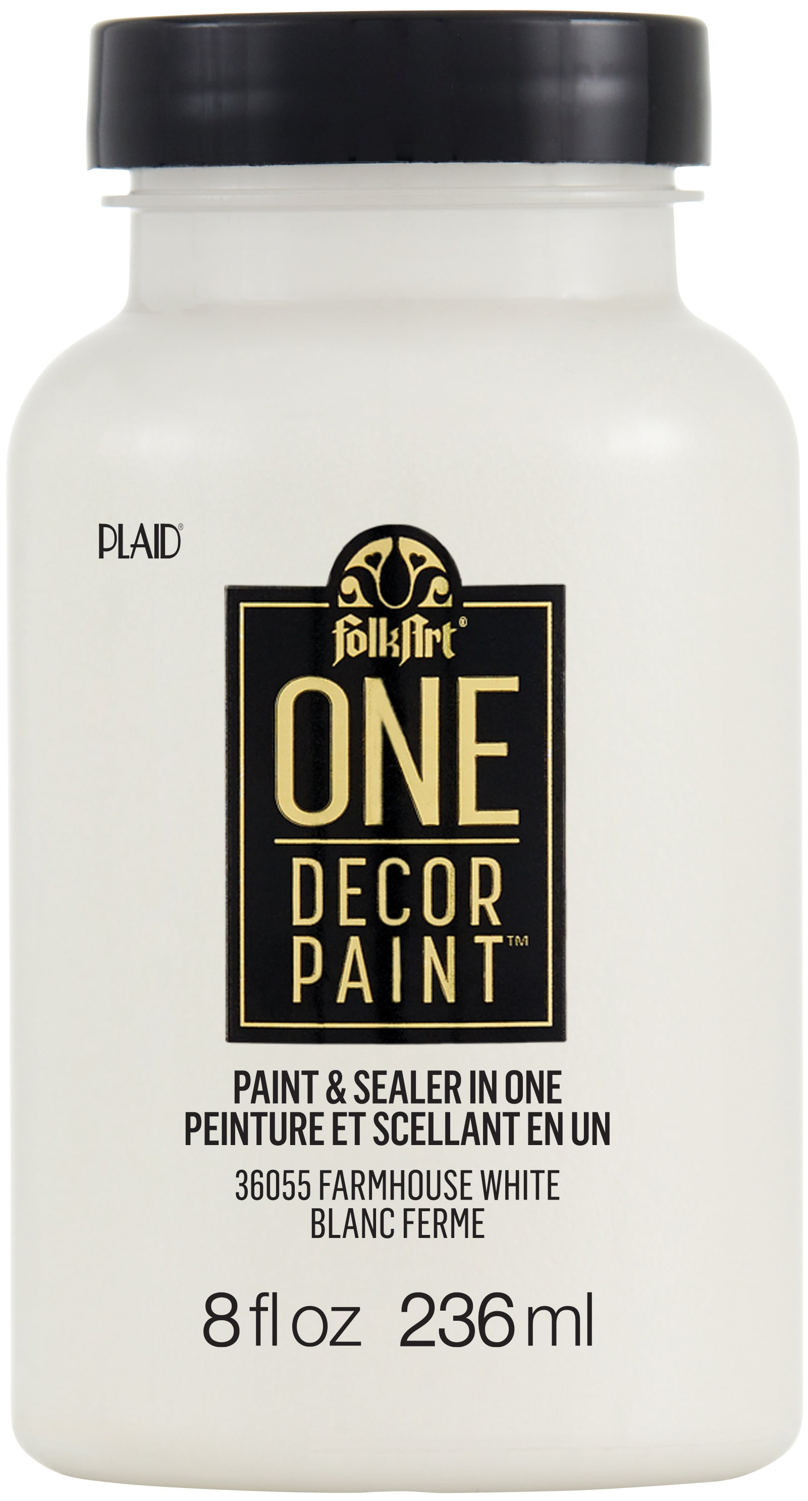 ALL-IN-ONE Paint, Cashmere (True White), 32 Fl Oz Quart. Durable cabinet  and furniture paint. Built in primer and top coat, no sanding needed.