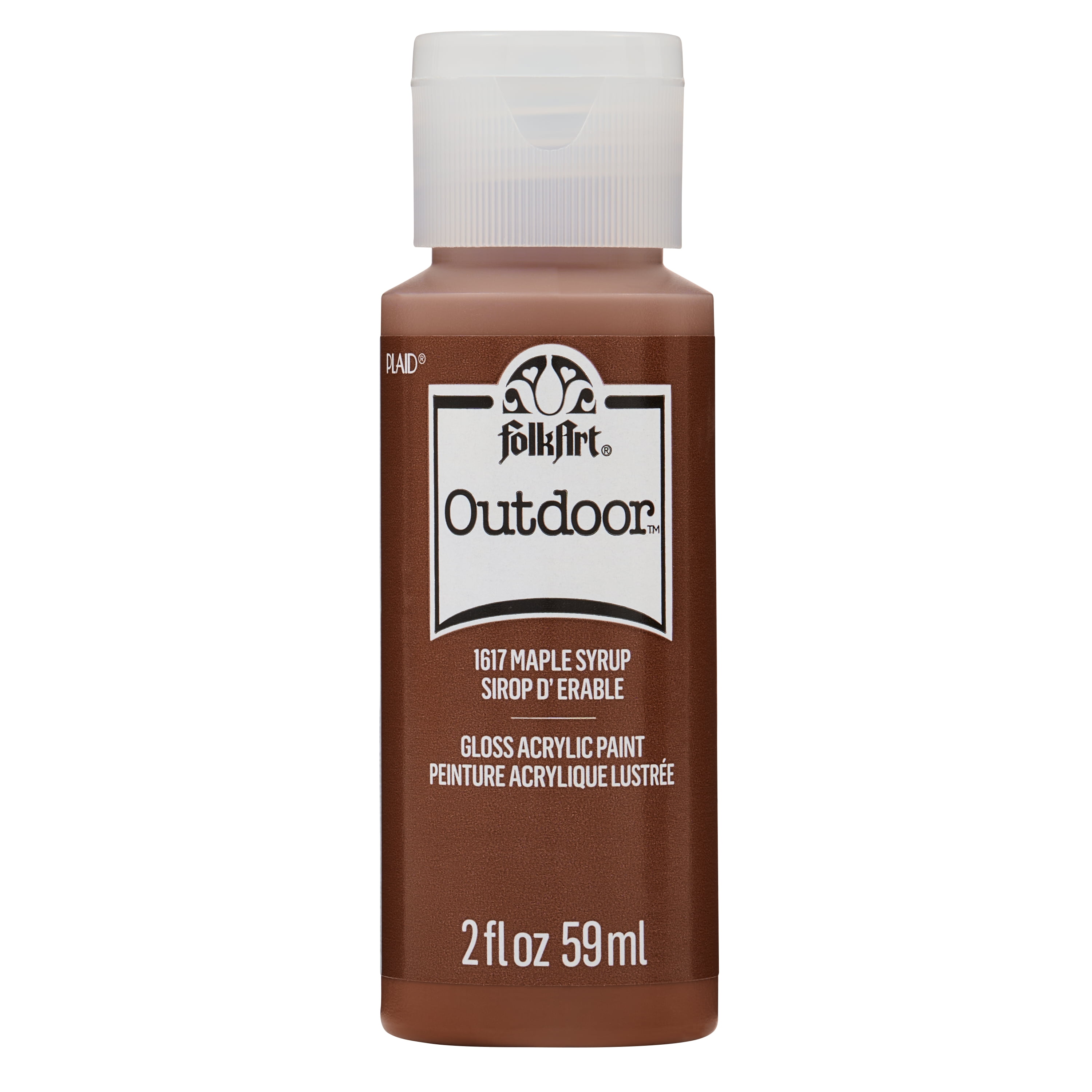 FolkArt Outdoor Acrylic Craft Paint, Maple Syrup, 2 fl oz