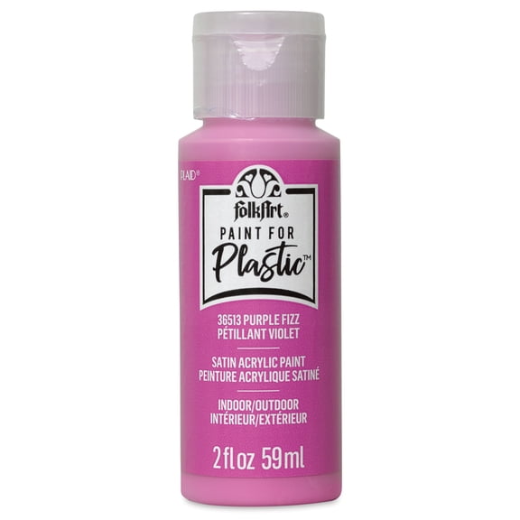 FolkArt Paint for Plastic - Purple Fizz, 2 oz