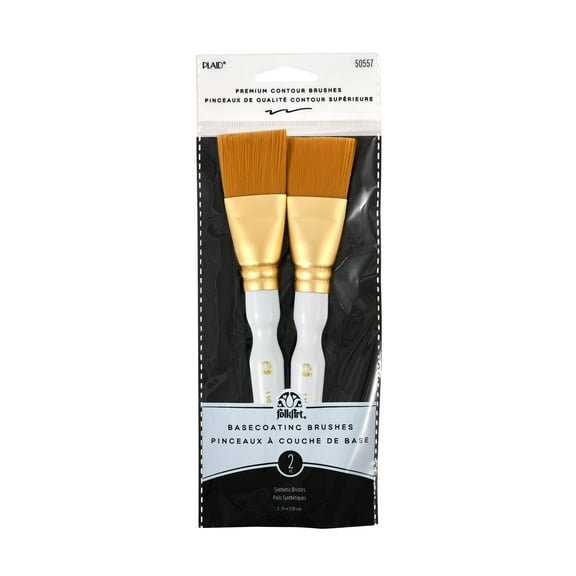 FolkArt Paintbrush Set, Basecoating Brush Set, 2 Piece