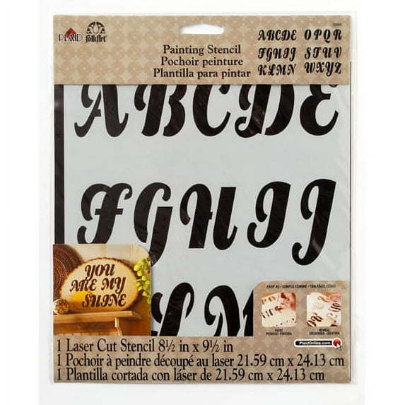 FolkArt Painting Stencil Alphabet Beverly 8.5" x 9.5"