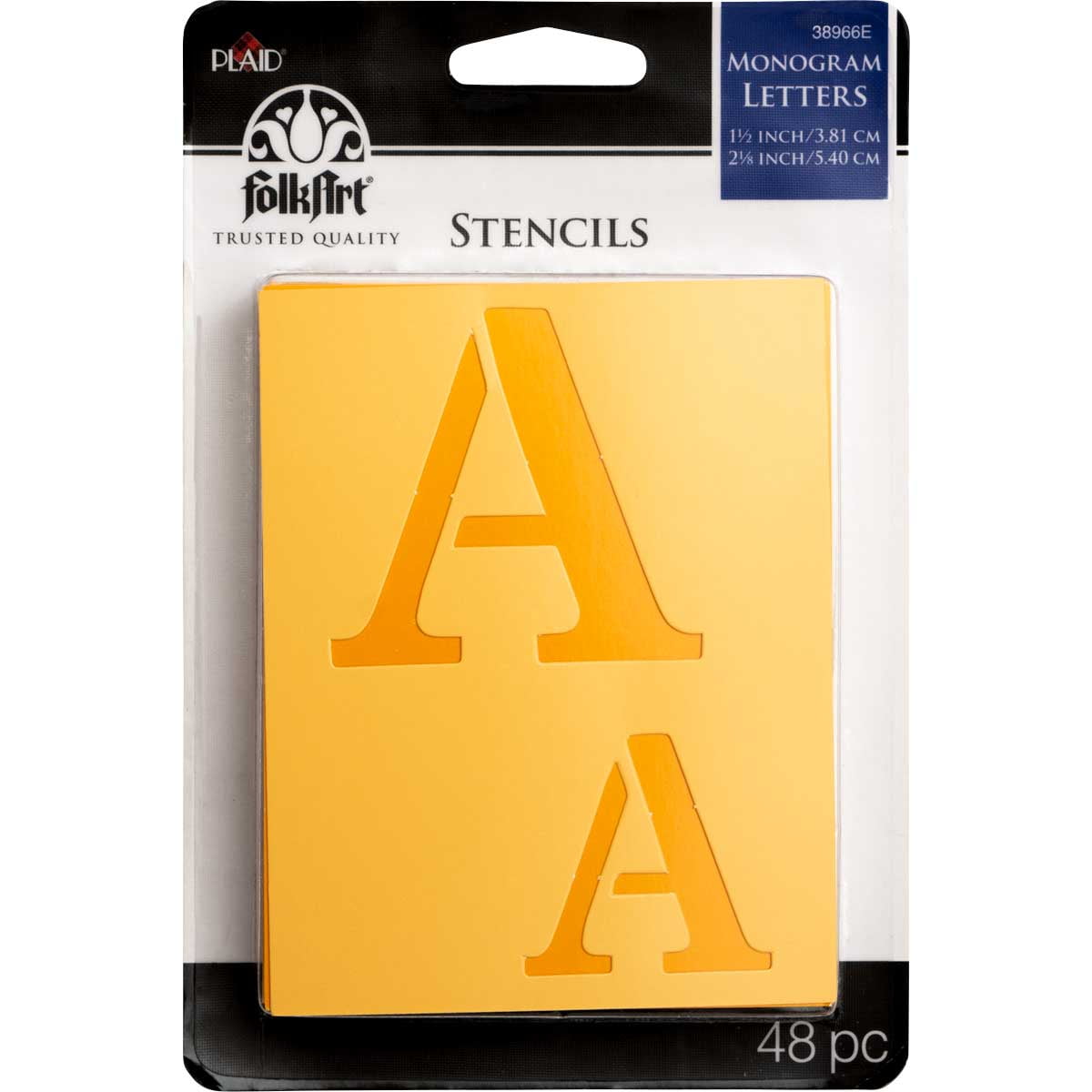 FolkArt Paper Letter Stencil Value Pack, Monogram Letters, 4 in x 3 in