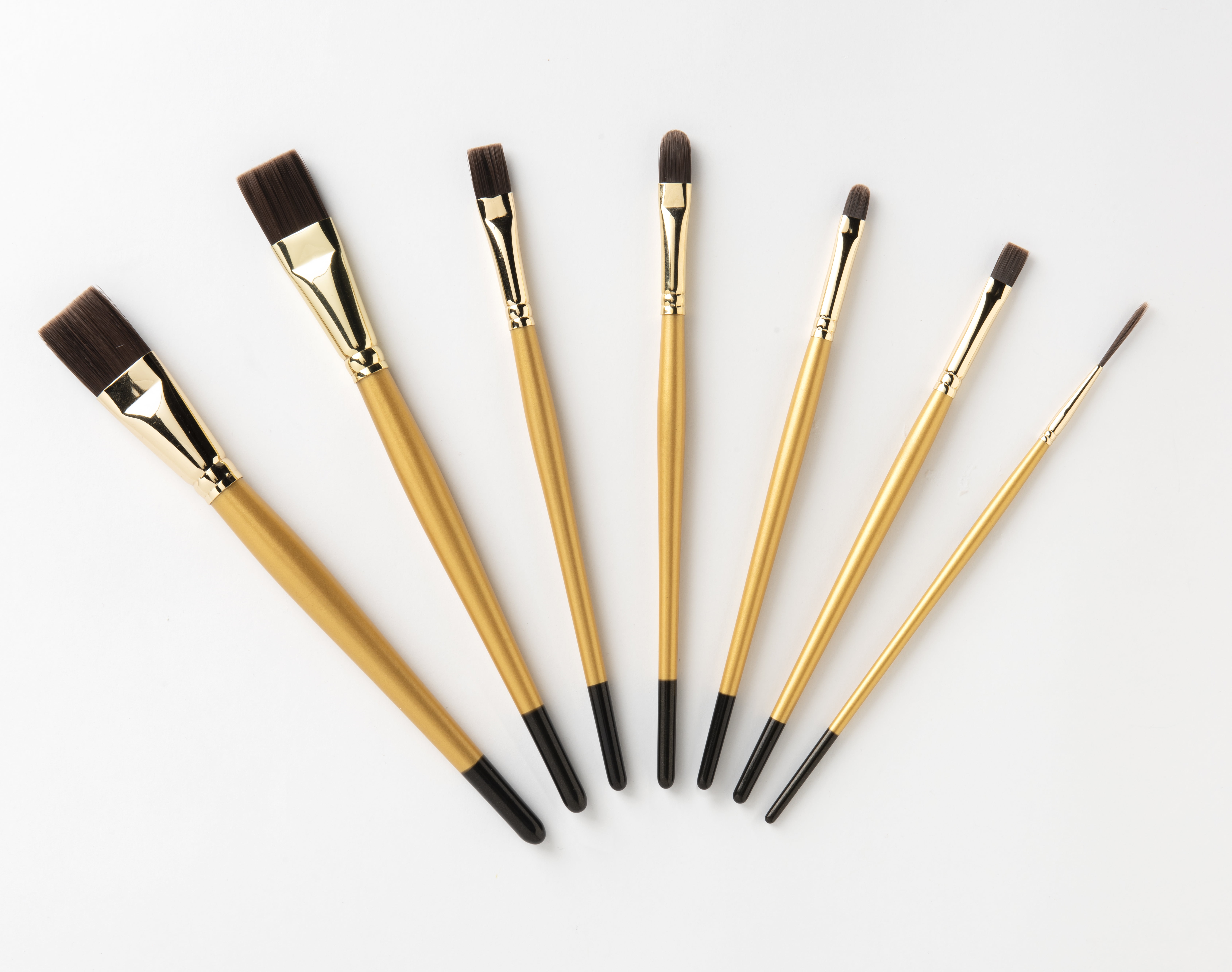 FolkArt Pure Artist Pigment Let's Paint Premium Brush Set, 7 Pieces