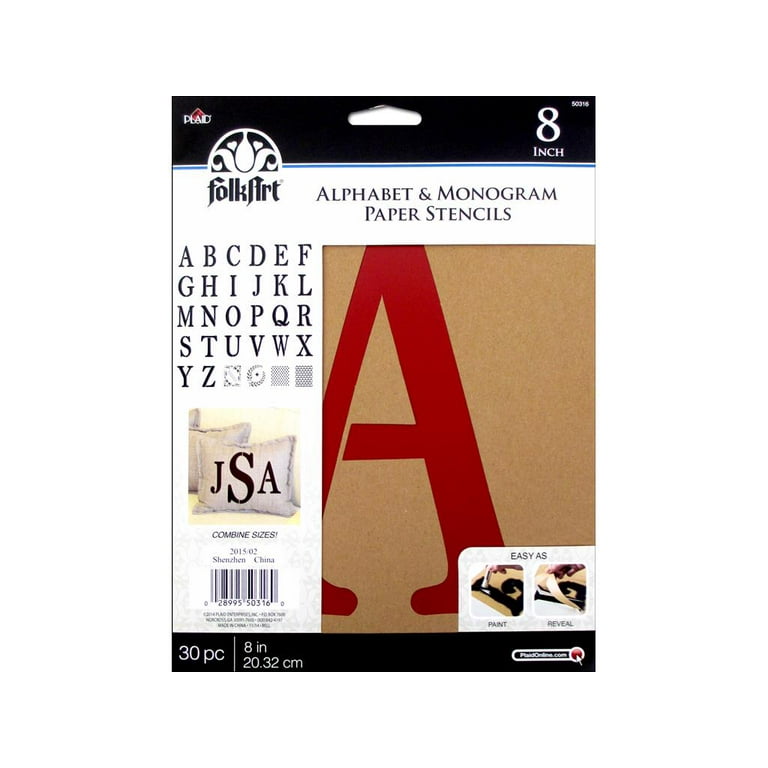 Wholesale GORGECRAFT 36Pcs Letter Stencils 4 inch Alphabet