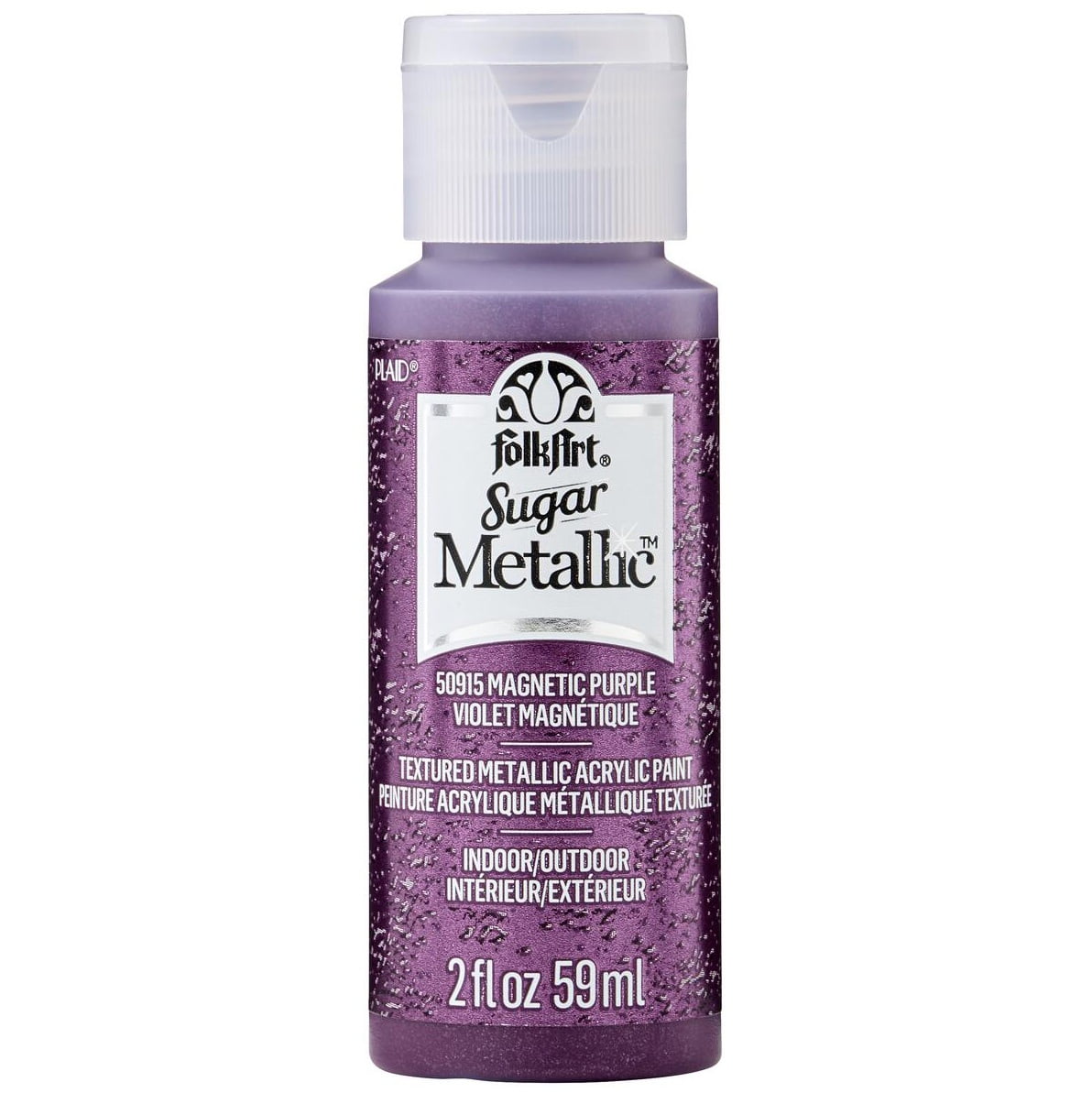 FolkArt Sugar Metallic Acrylic Paint 2oz-Magnetic Purple - Walmart.com
