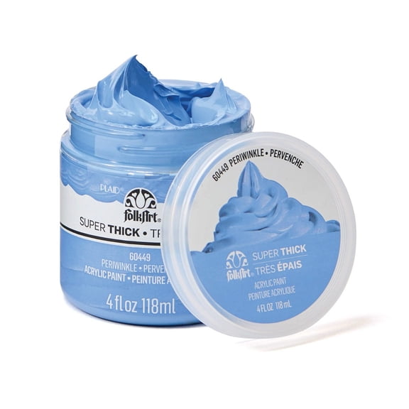 FolkArt Super Thick Acrylic Craft Paint, Periwinkle, Matte, 4 fl oz